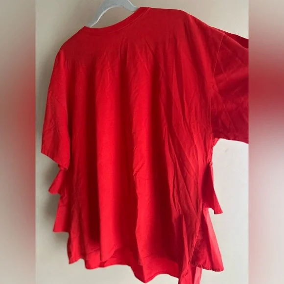 Zara Vibrant Red Ruffle Tunic - Picture 6 of 10